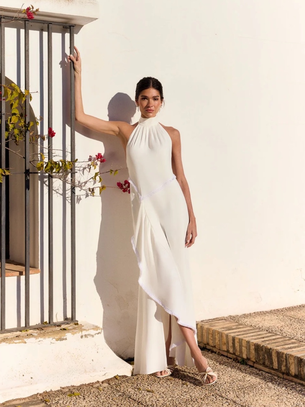 White Halter Maxi Dress - Brand: Lady Pipa